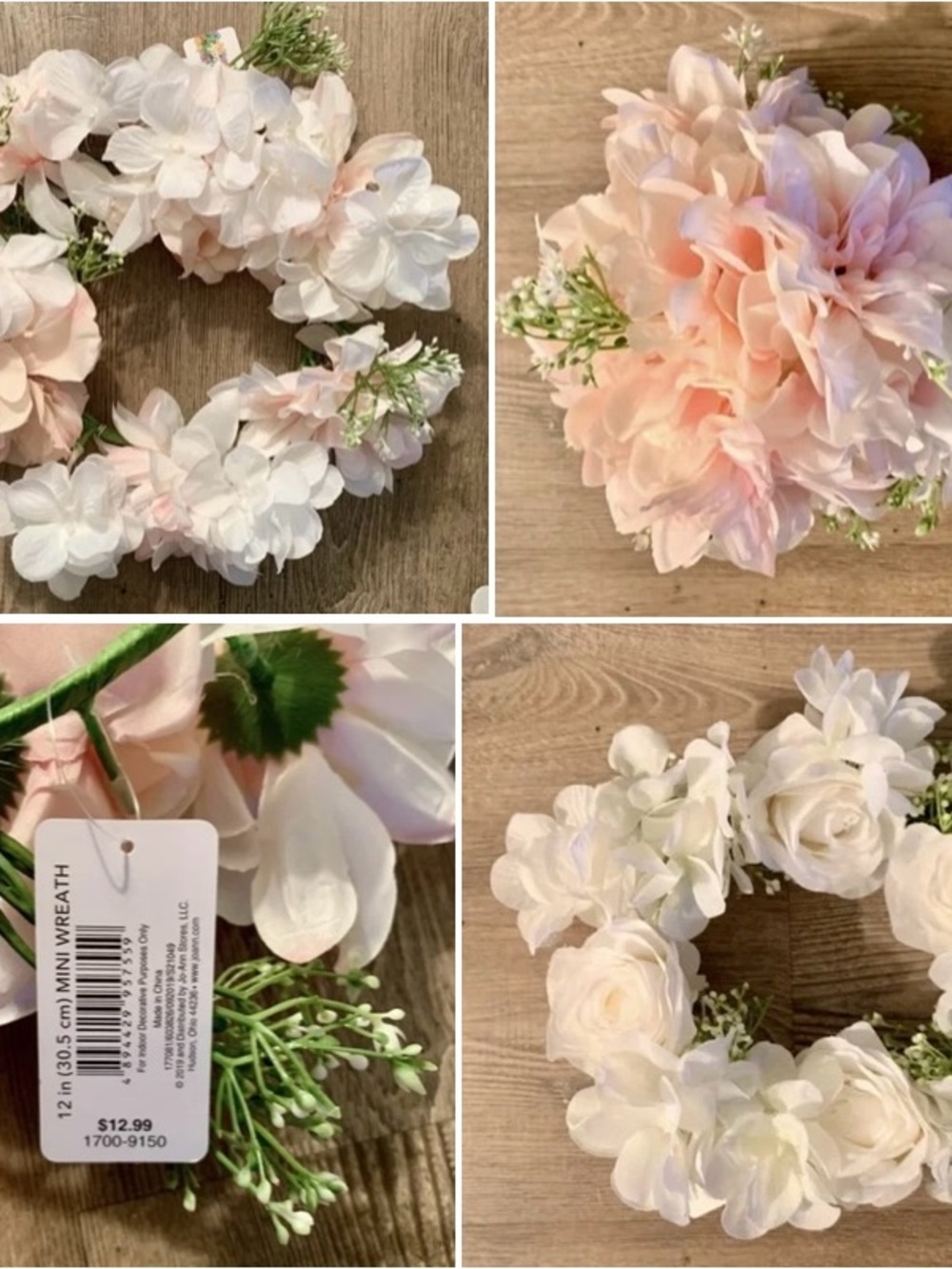 NWT 12 pcs - Pink and White Floral Centerpieces and Balls for Wedding or Party